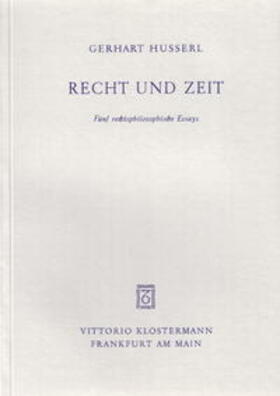 Husserl |  Recht und Zeit | Buch |  Sack Fachmedien