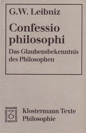 Leibniz / Saame |  Confessio philosophi | Buch |  Sack Fachmedien