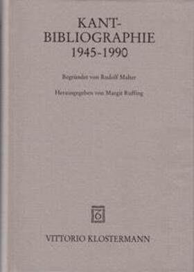 Ruffing / Malter |  Kant-Bibliographie 1945-1990 | Buch |  Sack Fachmedien