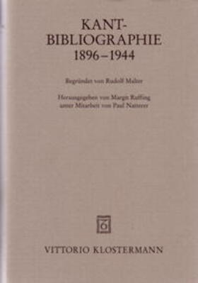 Ruffing / Malter |  Kant-Bibliographie 1896-1944 | Buch |  Sack Fachmedien