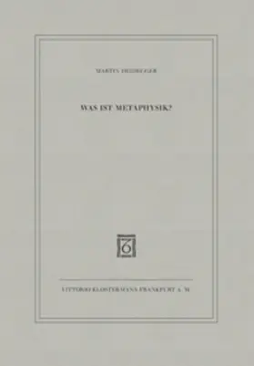 Heidegger |  Was ist Metaphysik? | Buch |  Sack Fachmedien