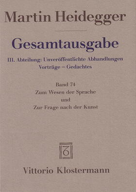 Heidegger / Regehly |  Zum Wesen der Sprache und Zur Frage nach der Kunst | Buch |  Sack Fachmedien