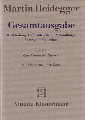 Heidegger / Regehly |  Zum Wesen der Sprache und Zur Frage nach der Kunst | Buch |  Sack Fachmedien