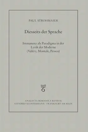 Strohmaier |  Diesseits der Sprache | Buch |  Sack Fachmedien