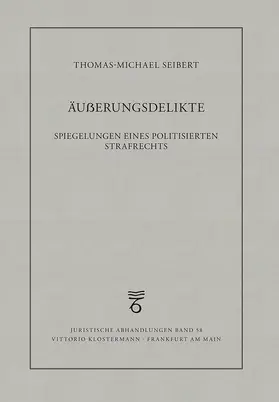 Seibert | Äußerungsdelikte | Buch | 978-3-465-04616-5 | sack.de