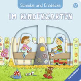 Grimm |  Schiebe und Entdecke: Im Kindergarten | Buch |  Sack Fachmedien