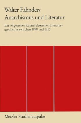 Fähnders |  Anarchismus und Literatur | Buch |  Sack Fachmedien