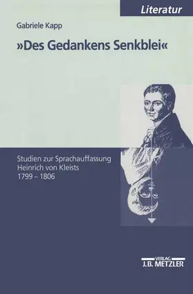 Kapp | "Des Gedankens Senkblei" | Buch | 978-3-476-45234-4 | sack.de