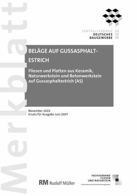 Voos |  Merkblatt Beläge auf Gussasphaltestrich 2022-11 | eBook | Sack Fachmedien