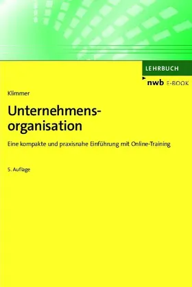 Klimmer |  Unternehmensorganisation | eBook | Sack Fachmedien