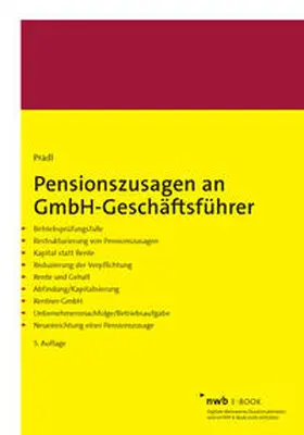 Pradl | Pensionszusagen an GmbH-Geschäftsführer | E-Book | sack.de