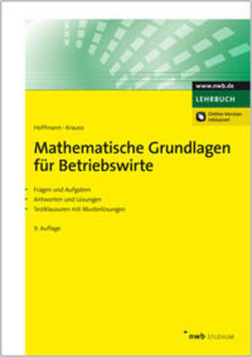 Hoffmann / Krause |  Hoffmann, S: Mathematische Grundlagen für Betriebswirte | Buch |  Sack Fachmedien