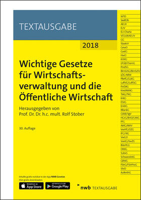 Stober | Wichtige Gesetze für Wirtschaftsverwaltung und die Öffentliche Wirtschaft | Medienkombination | 978-3-482-59520-2 | sack.de