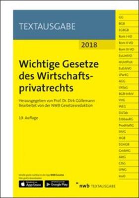 Güllemann |  Wichtige Gesetze des Wirtschaftsprivatrechts | Buch |  Sack Fachmedien