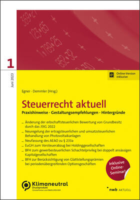 Egner / Demmler / Christopeit | NWB Steuerrecht aktuell 1/2023 | Medienkombination | 978-3-482-68411-1 | sack.de