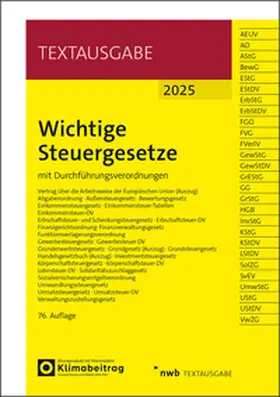  Wichtige Steuergesetze | Buch |  Sack Fachmedien