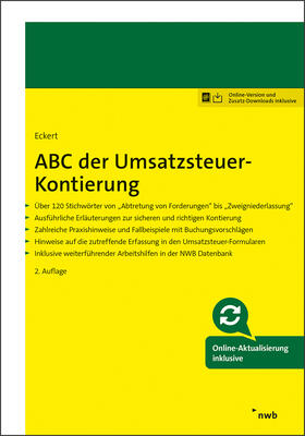 Eckert |  ABC der Umsatzsteuer-Kontierung | Online-Buch | Sack Fachmedien