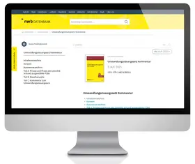 Umwandlungssteuergesetz Kommentar online | Datenbank |  Sack Fachmedien