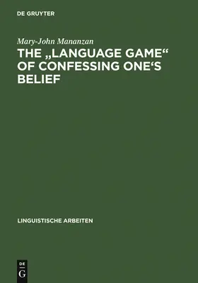 Mananzan |  The "Language game" of confessing one's belief | Buch |  Sack Fachmedien