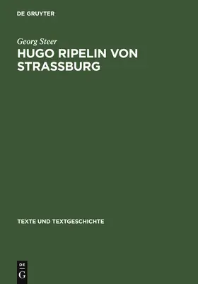 Steer |  Hugo Ripelin von Straßburg | Buch |  Sack Fachmedien