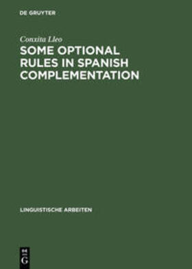 Lleo |  Some optional rules in Spanish complementation | Buch |  Sack Fachmedien