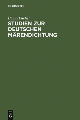 Fischer / Janota |  Studien zur deutschen Märendichtung | Buch |  Sack Fachmedien