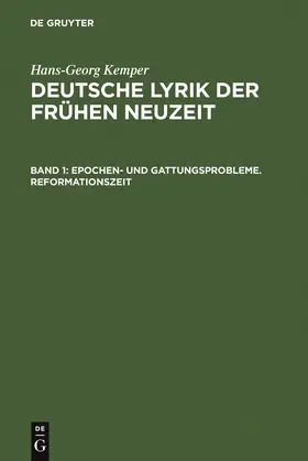 Kemper |  Epochen- und Gattungsprobleme. Reformationszeit | Buch |  Sack Fachmedien