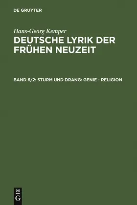 Kemper |  Sturm und Drang | Buch |  Sack Fachmedien