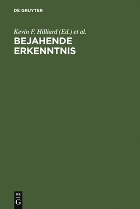 Hilliard / Palmer / Ockenden |  Bejahende Erkenntnis | Buch |  Sack Fachmedien