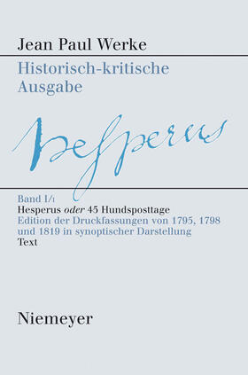 Hunfeld | Hesperus oder 45 Hundsposttage | Buch | 978-3-484-10911-7 | sack.de
