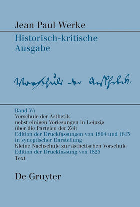 Bambeck / Pfotenhauer / Hunfeld | Vorschule der Aesthetik | Buch | 978-3-484-10916-2 | sack.de