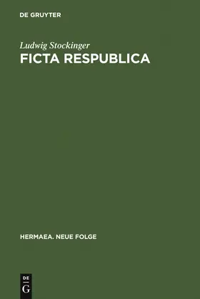 Stockinger |  Ficta respublica | Buch |  Sack Fachmedien