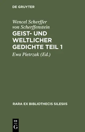 Pietrzak |  Geist- und weltlicher Gedichte Teil 1 | Buch |  Sack Fachmedien