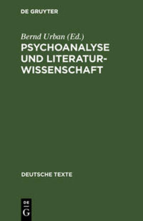 Urban |  Psychoanalyse und Literaturwissenschaft | Buch |  Sack Fachmedien