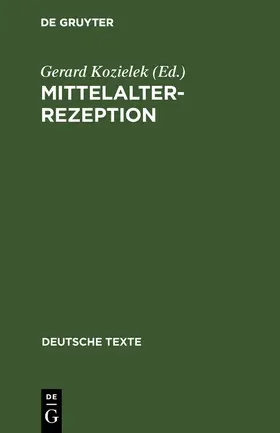 Kozielek |  Mittelalterrezeption | Buch |  Sack Fachmedien