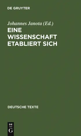 Janota |  Eine Wissenschaft etabliert sich | Buch |  Sack Fachmedien