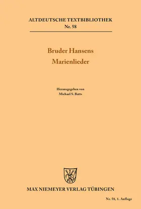 Batts |  Bruder Hansens Marienlieder | Buch |  Sack Fachmedien