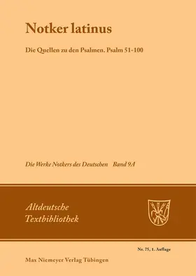 Tax |  Notker latinus. Die Quellen zu den Psalmen | Buch |  Sack Fachmedien