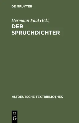 Walther von der Vogelweide / Paul / Ranawake |  Gedichte | Buch |  Sack Fachmedien