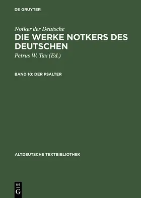 Tax |  Der Psalter | Buch |  Sack Fachmedien