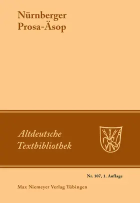 Grubmüller |  Nürnberger Prosa-Äsop | Buch |  Sack Fachmedien