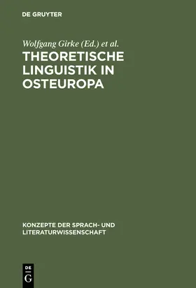 Jachnow / Girke |  Theoretische Linguistik in Osteuropa | Buch |  Sack Fachmedien