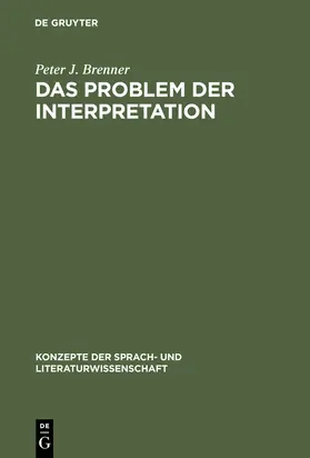 Brenner |  Das Problem der Interpretation | Buch |  Sack Fachmedien