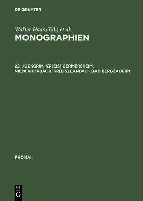 Karch |  Jockgrim, Kr[eis] Germersheim. Niederhorbach, Kr[eis] Landau - Bad Bergzabern | Buch |  Sack Fachmedien