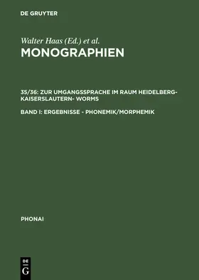 Karch |  Zur Umgangssprache im Raum Heidelberg-Kaiserslautern- Worms | Buch |  Sack Fachmedien