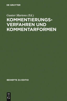Martens |  Kommentierungsverfahren und Kommentarformen | Buch |  Sack Fachmedien