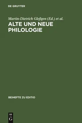 Lebsanft / Gleßgen |  Alte und neue Philologie | Buch |  Sack Fachmedien