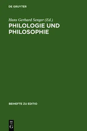 Senger |  Philologie und Philosophie | Buch |  Sack Fachmedien