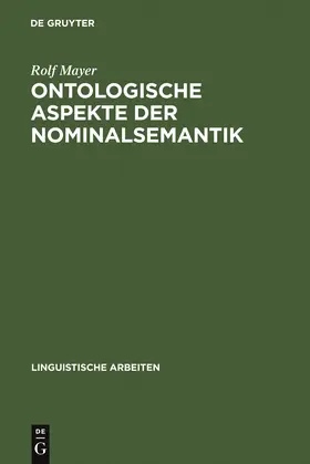 Mayer |  Ontologische Aspekte der Nominalsemantik | Buch |  Sack Fachmedien