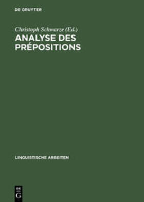 Schwarze |  Analyse des prépositions | Buch |  Sack Fachmedien